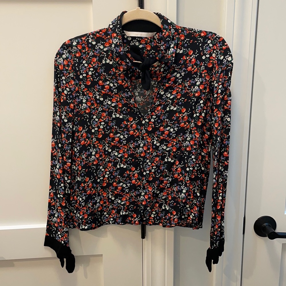 Zara Floral Blouse Size Small